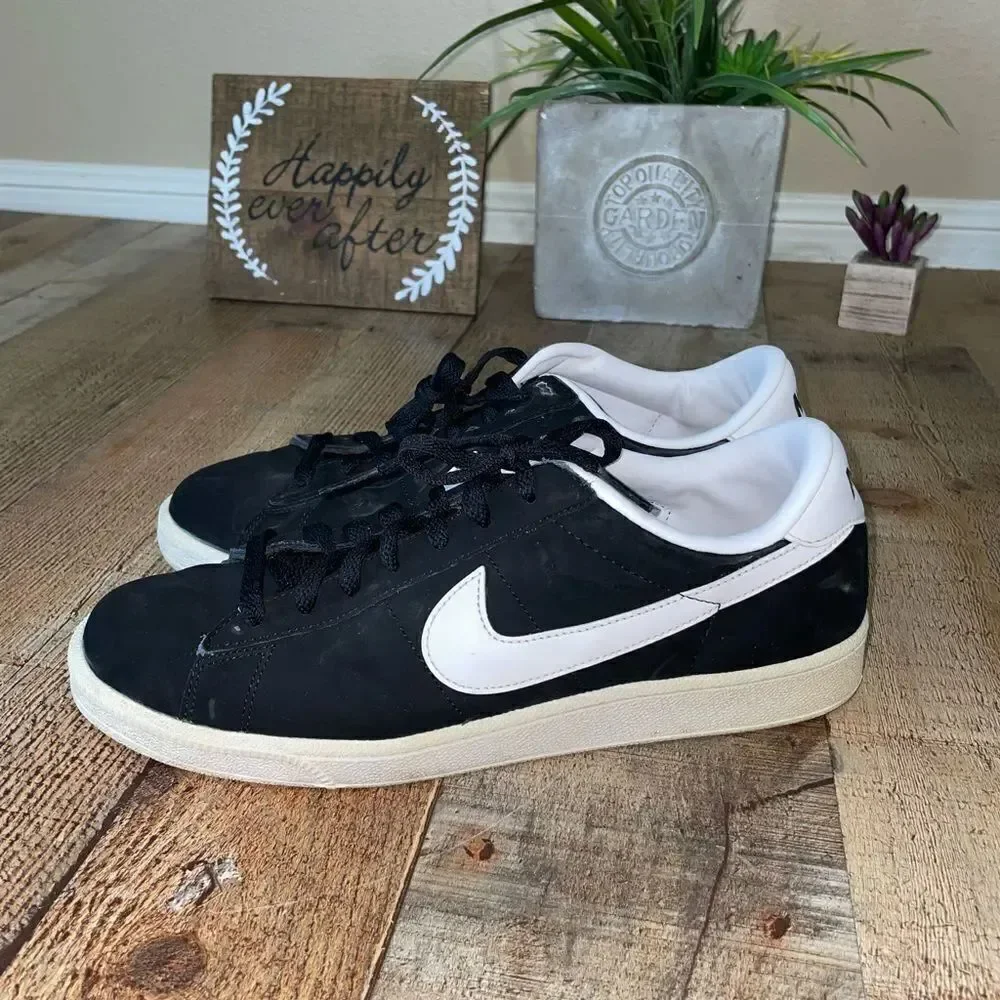 Nike Mens Classic 312495-011 Black White Running Shoes Sneakers Size 9.5